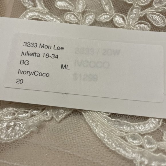 Mori Lee Size 20 Sample Gown Fit & Flare - Picture 7 of 8